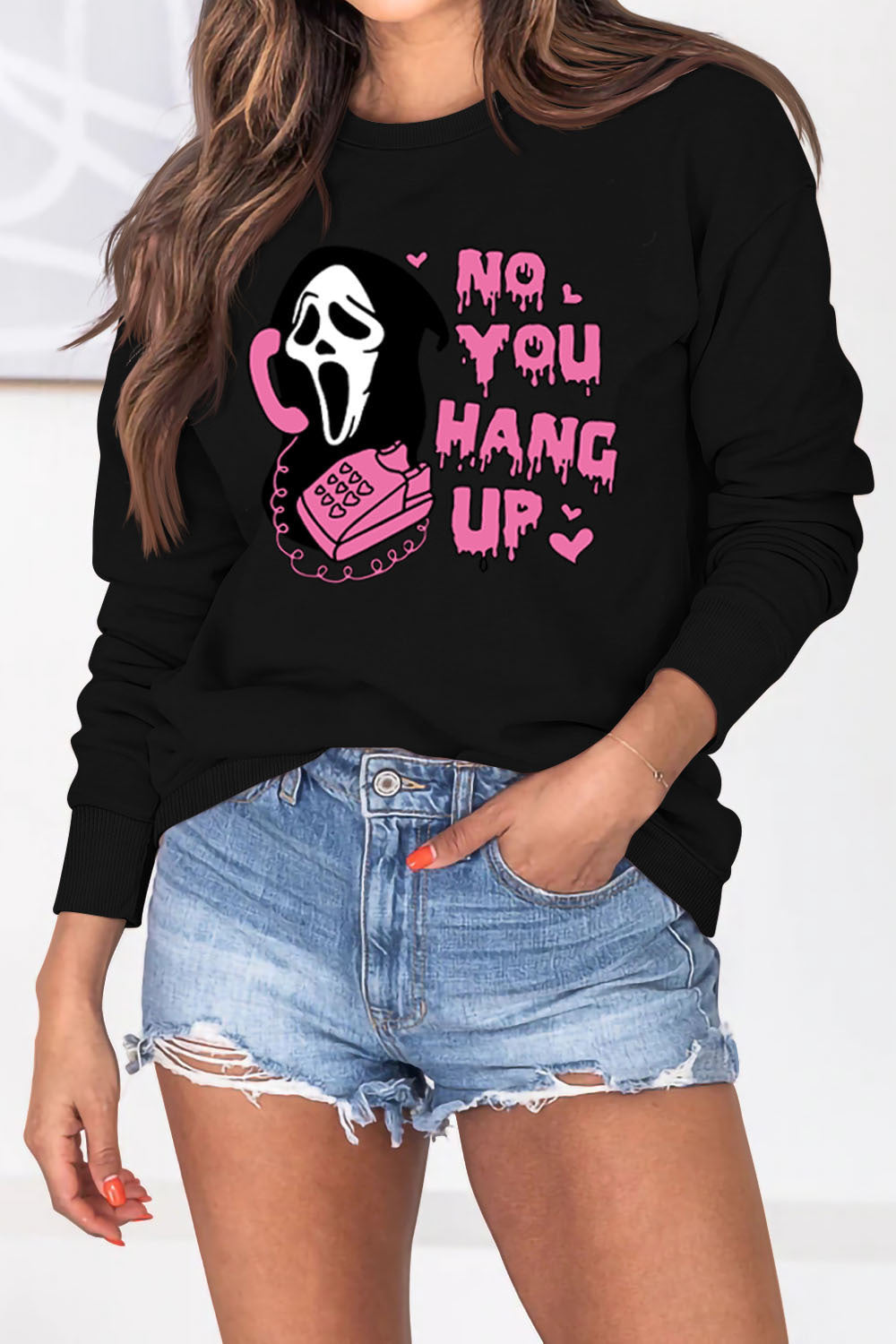 Women's Halloween Ghostface Pullover