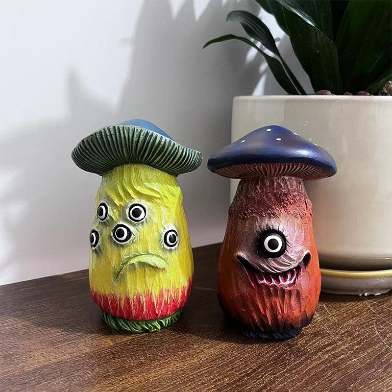 Halloween Mushroom Sculpture Resin Craft