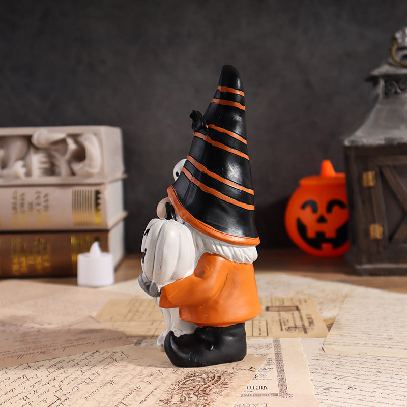 Halloween Pumpkin Elf Wizard Mini Resin