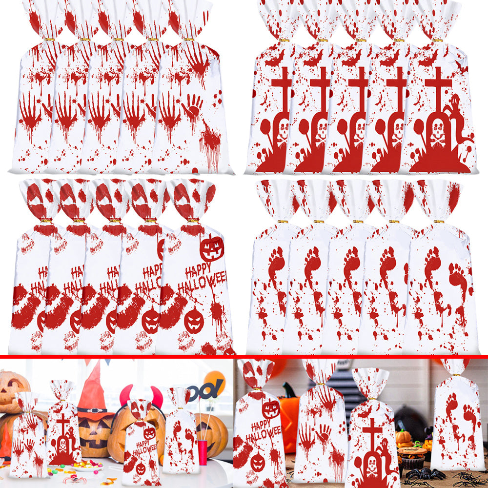 50 PCS Halloween Bloody Treat Bags