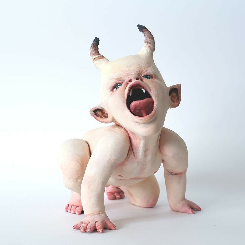 Halloween Scary Baby Resin Figurine