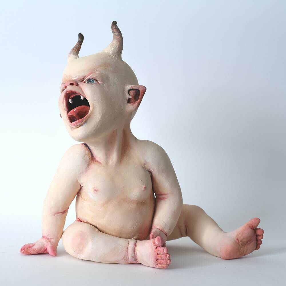 Halloween Scary Baby Resin Figurine