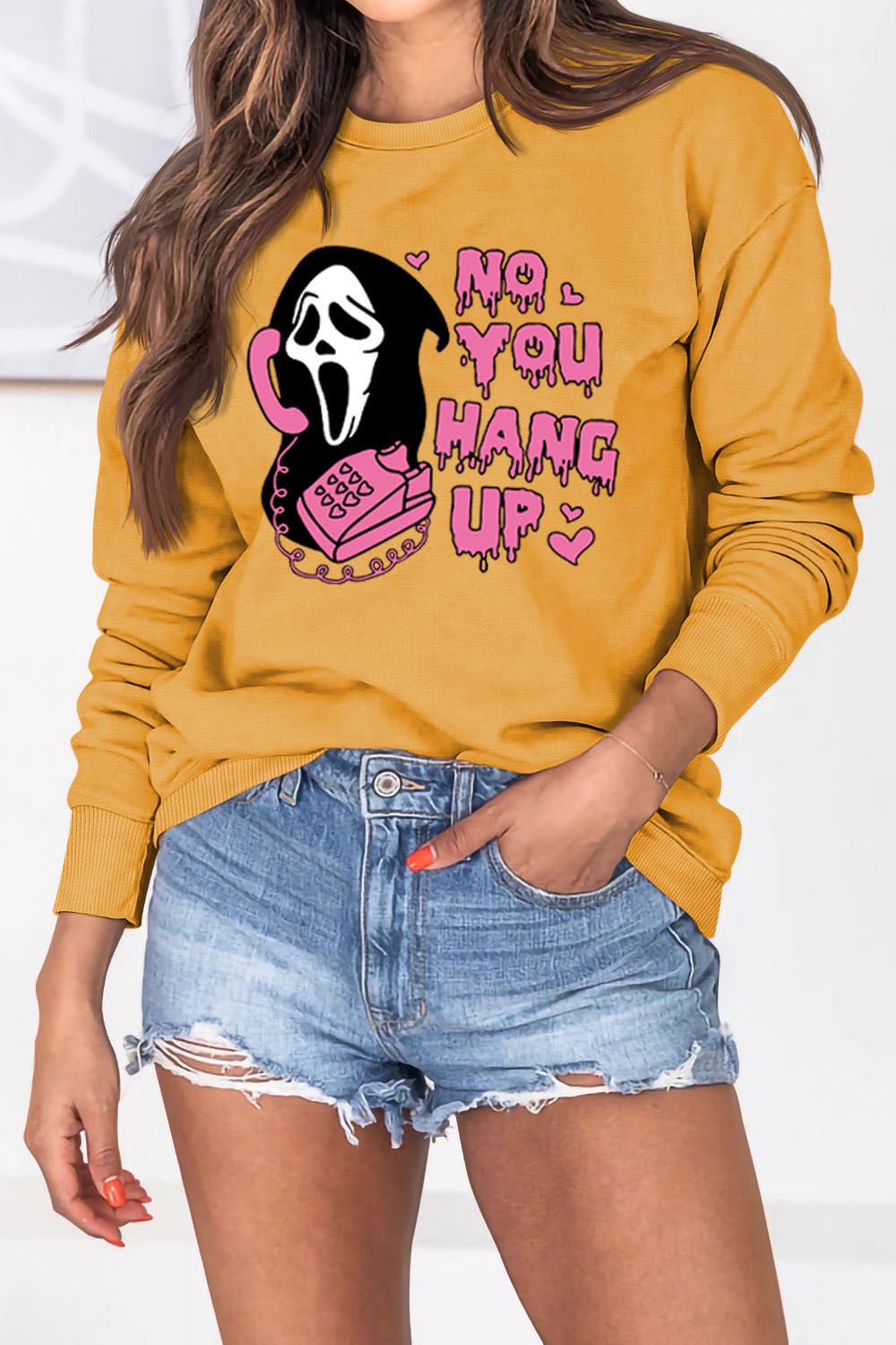 Women's Halloween Ghostface Pullover
