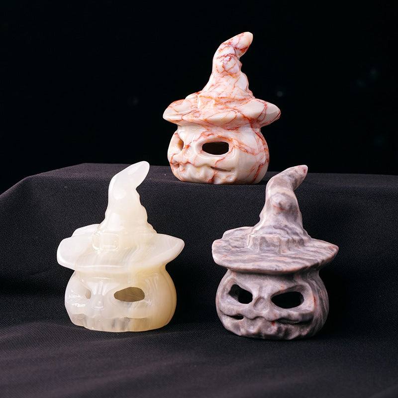 Natural Crystal Halloween Decorative Carving