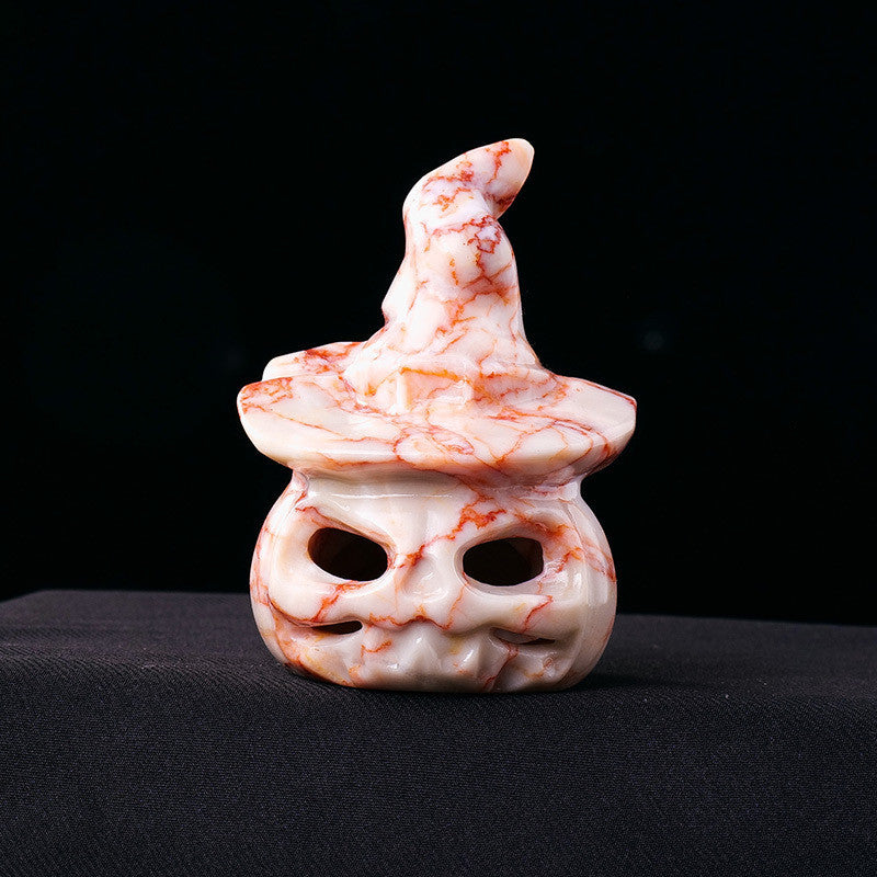 Natural Crystal Halloween Decorative Carving