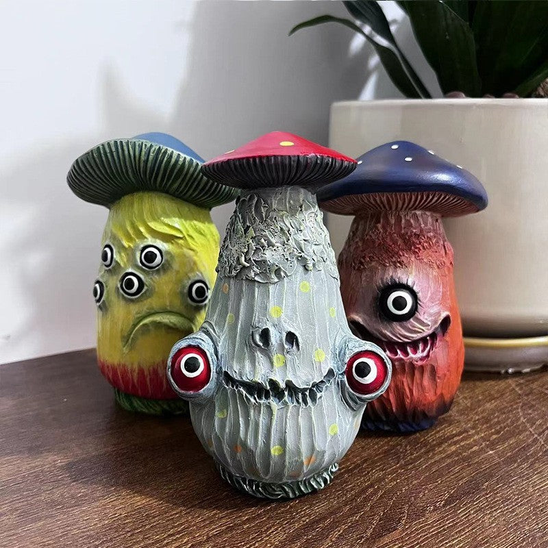 Halloween Mushroom Sculpture Resin Craft