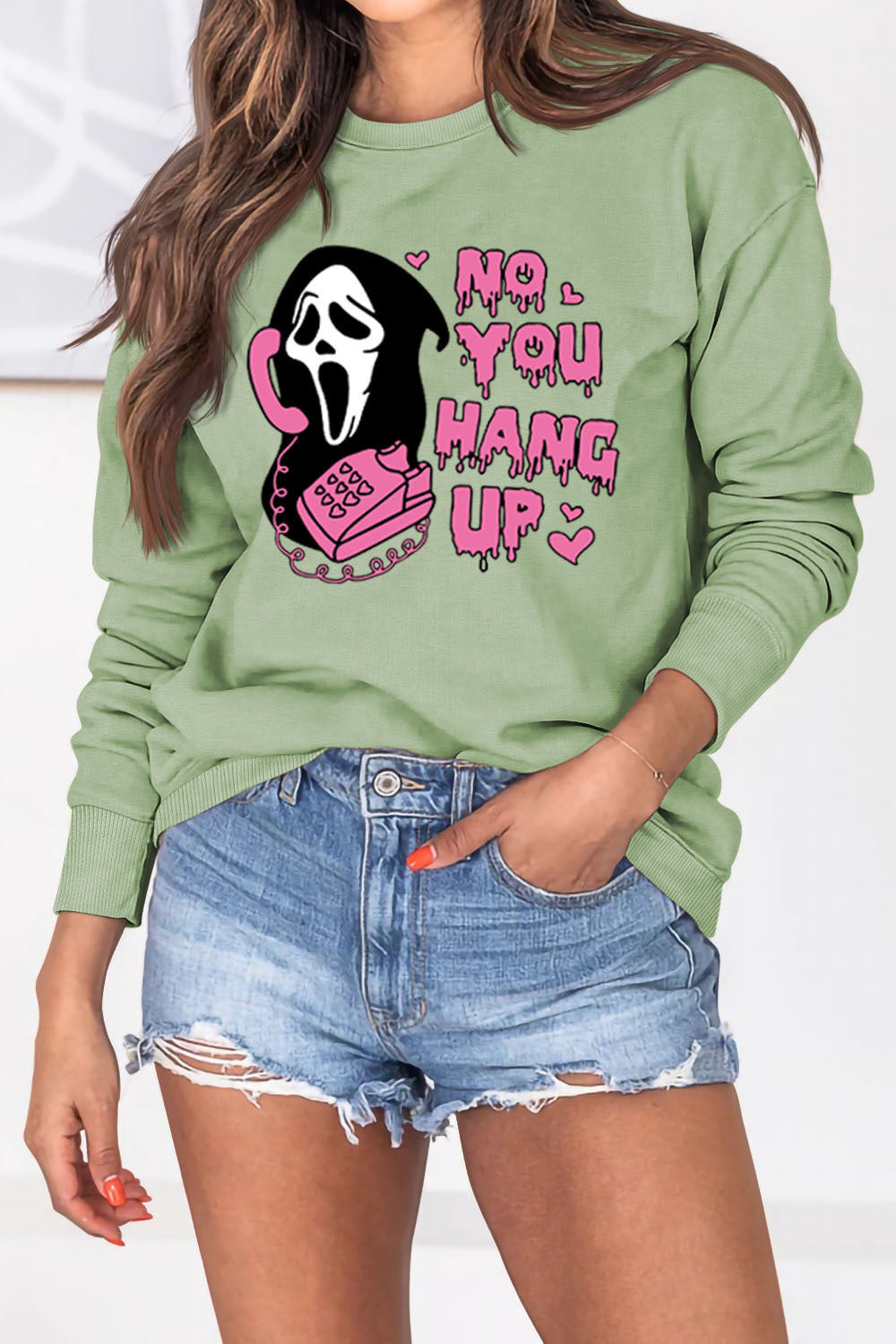 Women's Halloween Ghostface Pullover