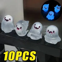 Cartoon Luminous Little Ghost Halloween Diy Ornament Keychain Pendant