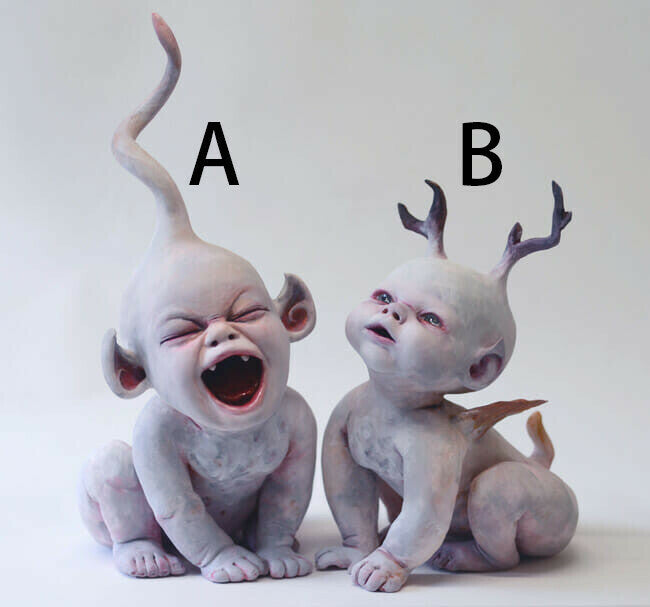 Halloween Scary Baby Resin Figurine