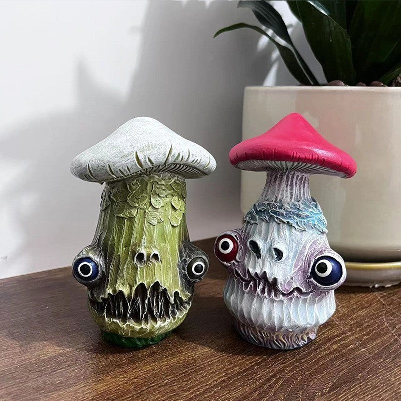 Halloween Mushroom Sculpture Resin Craft