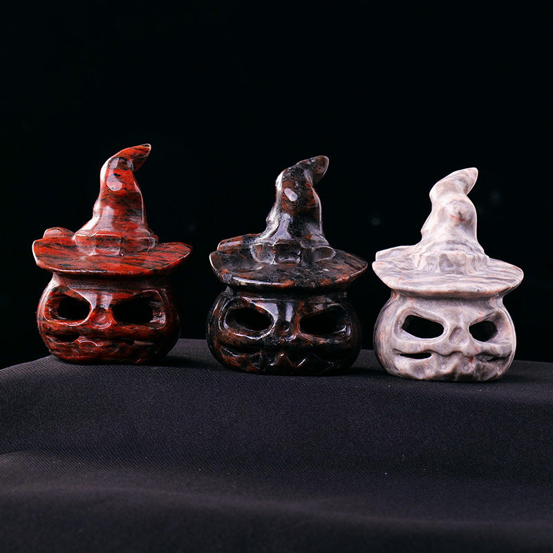 Natural Crystal Halloween Decorative Carving