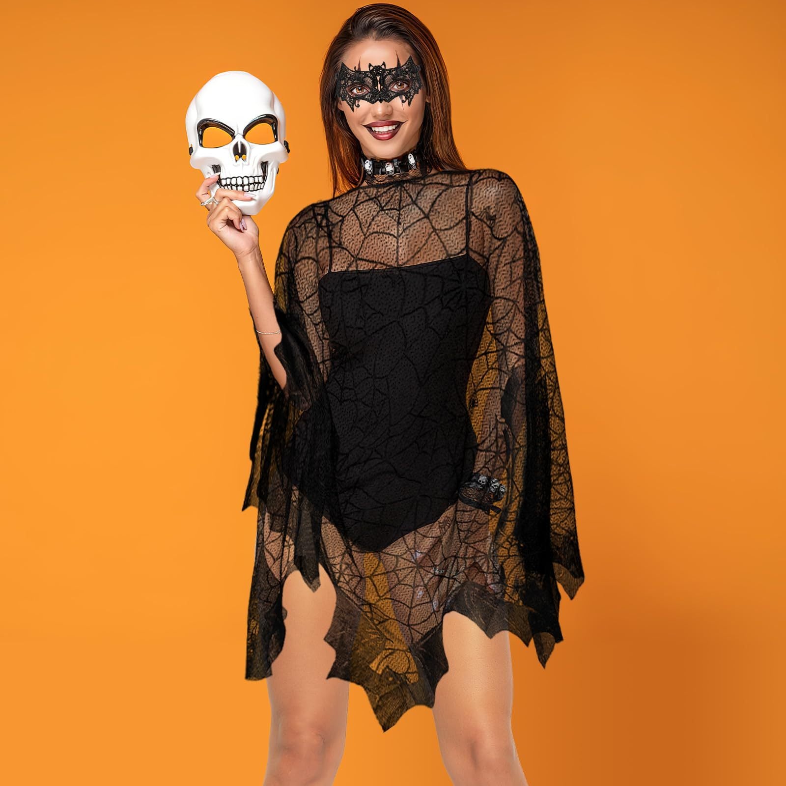 2 Pcs Halloween Poncho For Women