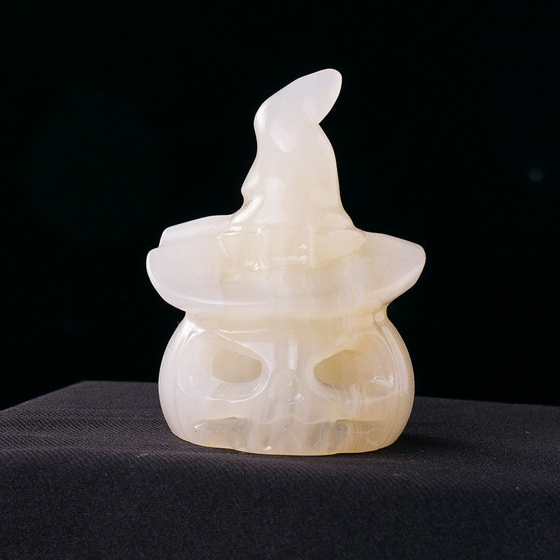 Natural Crystal Halloween Decorative Carving