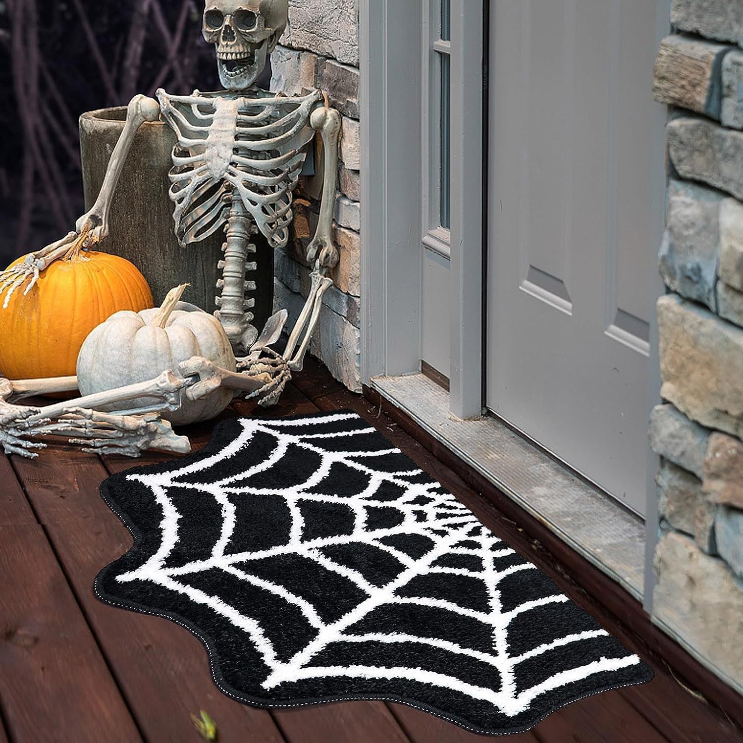 Halloween Spider Web Cashmere Doormat