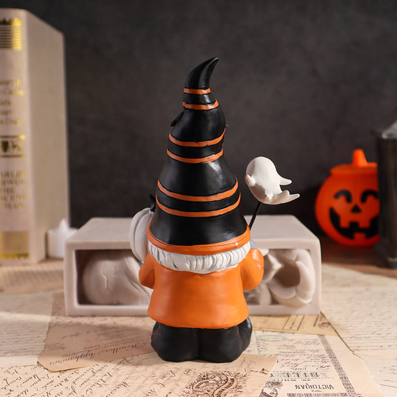 Halloween Pumpkin Elf Wizard Mini Resin